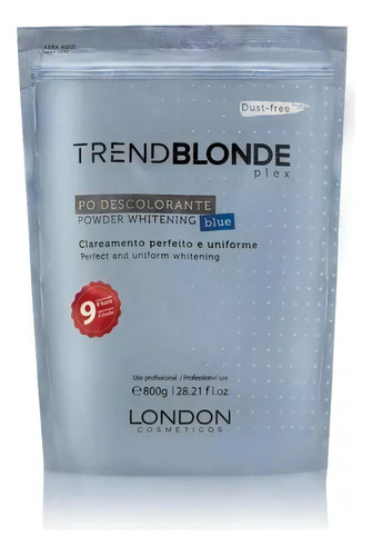  Pó Descolorante Trend Blonde Blue London Cosméticos 800g Tom Não Se Aplica