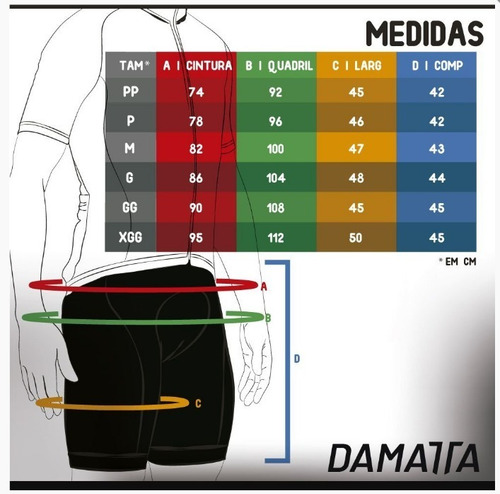 Imagem 4 de 6 de Bermuda De Ciclismo Masculina Esportiva Damatta Eco Mtb Pret