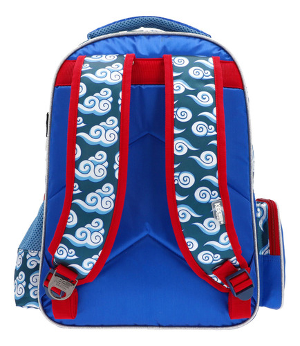 Mochila Escolar Naruto Sasuke Sakura Azul Original Backpack