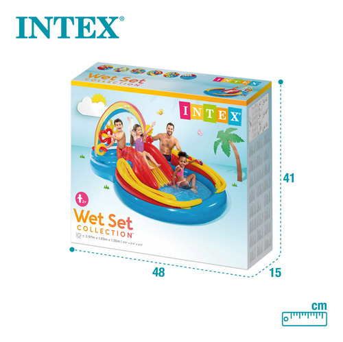 Centro De Juego Inflable Arcoíris 297 X 193 X 135 Cm Para Ni