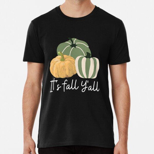 Remera Its Fall Yall Sage Green Pumpkins Algodon Premium