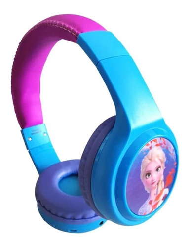 Audífonos Frozen 2 Elsa Bluetooth Y Micrófono Celeste Fj
