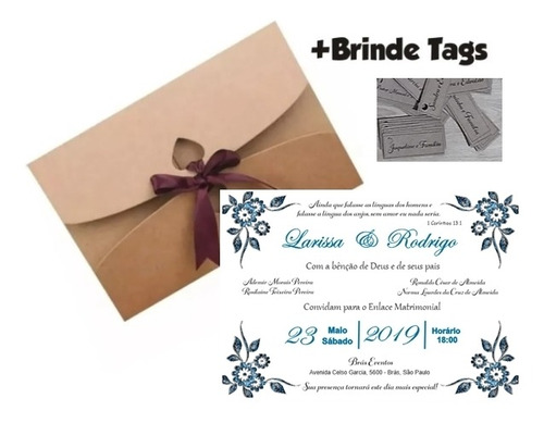 Imagem 4 de 5 de 100 Convites De Casamento Rusticos Vários Modelos Personaliz