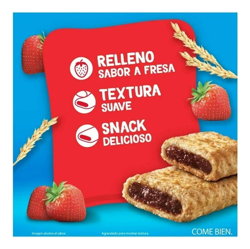 4 Pzas Barra De Cereal Kellogg's Nutrigrain Strawberry 8 Bar
