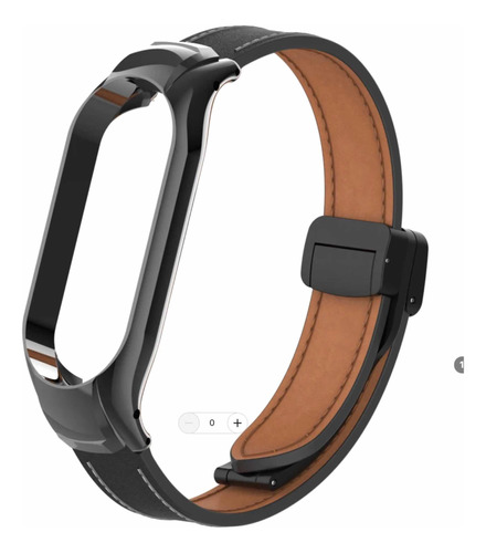 Correa Xiaomi Mi Band 7/6/5/4/3 De Cuero Y Hebilla Magnética