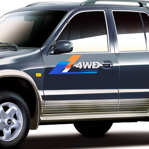 Par De Adesivos Kia Sportage 4wd Intercooler Emblema Lateral