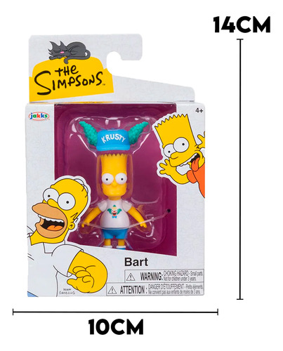 Boneco Simpsons 2,5 Bart Fã Do Krusty 5cm - Sunny