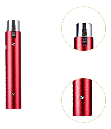 Amplificador De Microfone Dinâmico Vermelho
