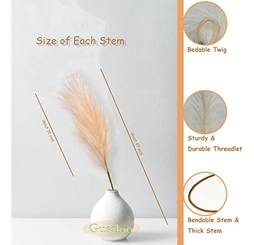 Hierba De Pampas Falsa Artificial Grande, 47 /120cm Paquete