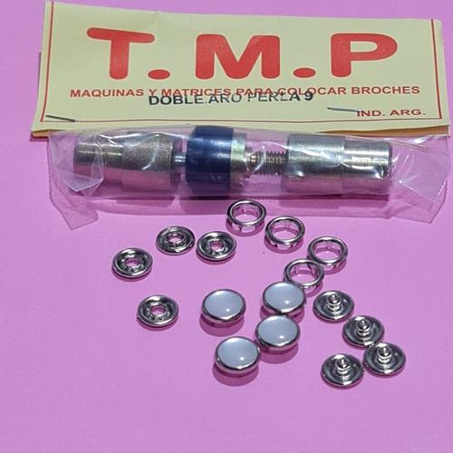 Matriz Tmp+ 1000 Broches Metálicos Doble Aro Perla 9mm 