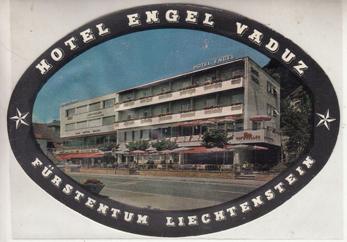 Sticker Luggage Hotel Engel Vaduz Furstentum Liechtenstein