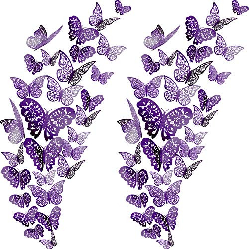 72 Pegatinas De Pared Con Mariposas 3d Para Decoracin De Pa