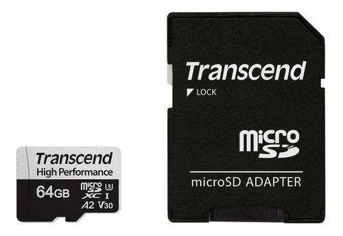 Transcend 64gb 330s Uhs-i Microsdxc Memory Card With Sd Adap