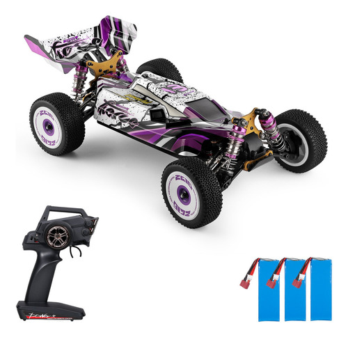 3 Baterías Wltoys 124019 Coche De Carreras De Alta Velocidad