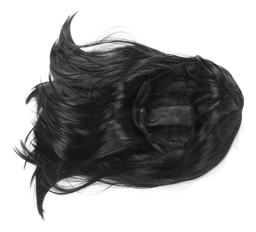 Peluca Recta Negra Con Flequillo Largo Para Mujeres Que Busc