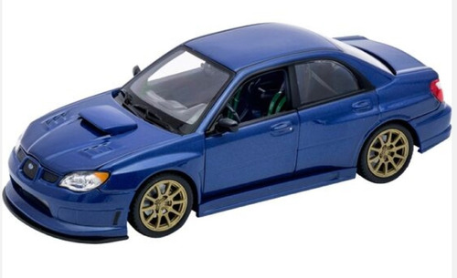 Auto De Colección Escala 1:24 Subaru Impreza Metálico Azul 