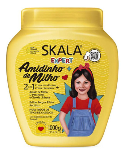 Mascara Capilar Hidratante Almidon De Maiz Kids 1kg Skala