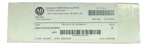 5069-rtb18-screw Allen Bradley Original Ravenautomation