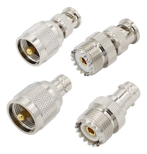 Pl259 Bnc Adaptador Dama 4 Tipo Rf Conector Kit Coaxial