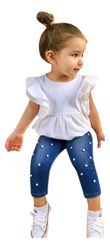 Conjunto De Camisetas Y Pantalones De Perlas Para Niñas