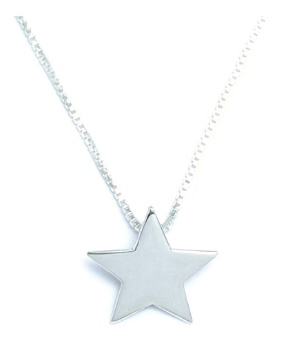 Cadena Collar Estrella Extensible Plata 925  Cadena Con Dije