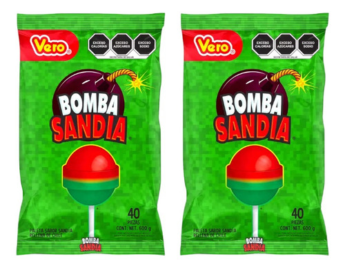 Bombas Sandia Rellena De Chile Paleta 80 Pz Vero