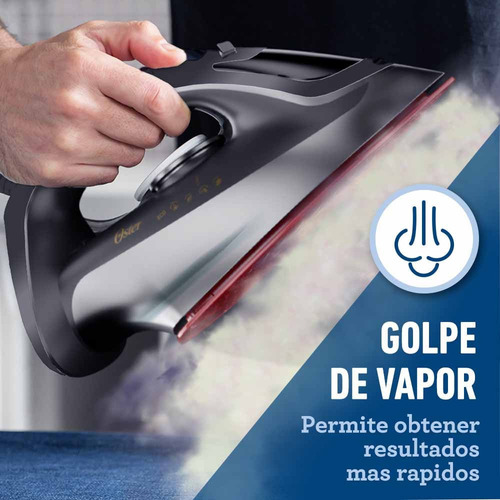 Plancha De Vapor Oster® Con Tecnología Aerocerámica Gcstac69 Color Gris