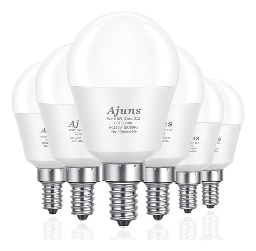 Ajuns Bombilla Led E12, Luz Diurna 5000k, 120 V 40 W, Equiva