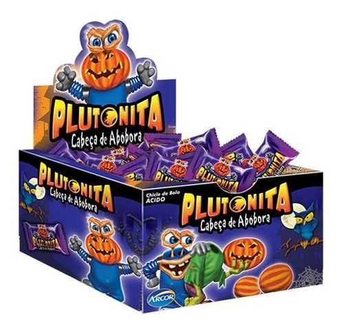 Imagem 1 de 3 de Chiclete Açúcar Doces Halloween Bala Caixa C/ 40 Un