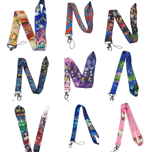 Imagen 6 de 10 de 20 Lanyard, 20 Diseños Por Mayor /portacredenciales