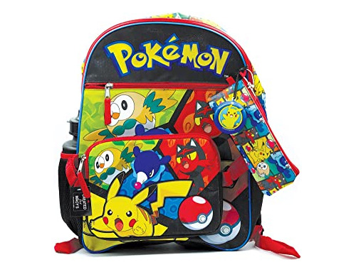 Pokemon Pikachu Caracteres Imprimir 5 Pc Mochila Lvnna