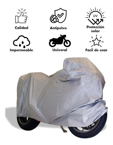 Funda Para Motocicleta Filtro Uv Lona Cubremoto Impermeable L 230cm X 130cm