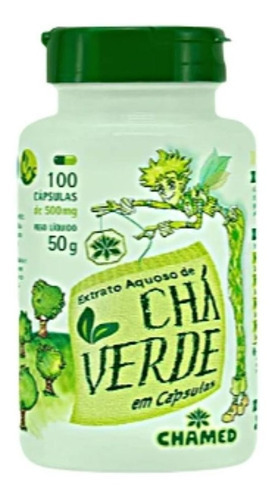 Chá Verde Cápsulas Camellia Sinensis 100 Cápsulas De 500mg Sabor Natural