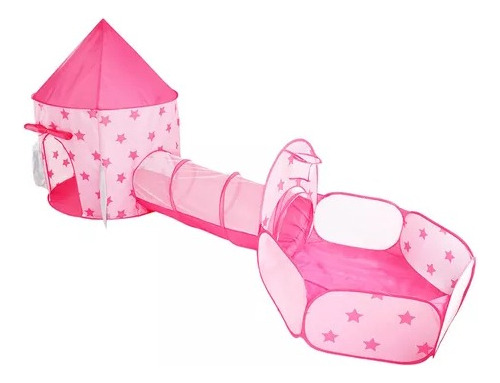 Rocket Crianças Brincam Tenda Castelo Tenda Túnel De Rosa