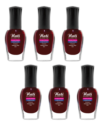Imagem 1 de 2 de Esmalte Nati 5free - Primeiro Beijo - Kit Com 6
