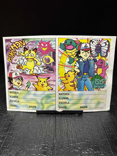 Plantilla Pokemon Cuaderno Portada Impresa Pegatina Calco