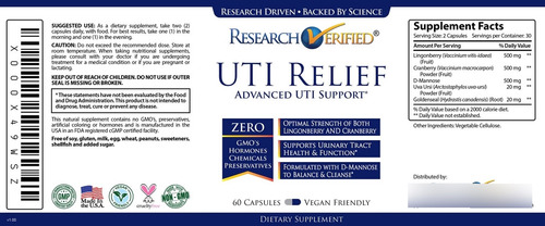 Research Verified Alivio Uti - Suplemento De Apoyo Del Tract