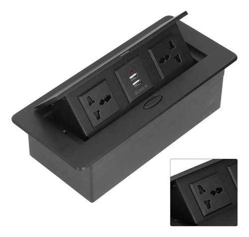 . Enchufe Emergente De Mesa Doble Toma De Corriente Usb Hub