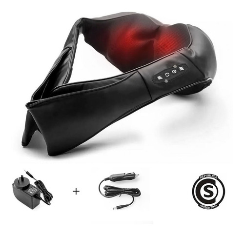Masajeador Cervical Wolke Inalámbrico 8 Rodillos + Calor Gti
