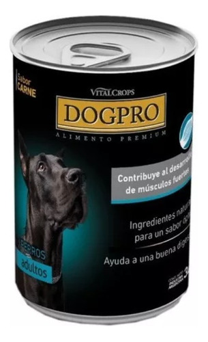 Alimento Humedo Perro Dogpro Sabor Carne  X 6 Latas De 340gr