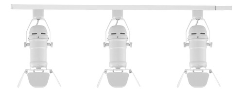 Kit De Riel 1 Metro Para Sobreponer 3 Spots Illux Tl-5141.r Estructura Blanco