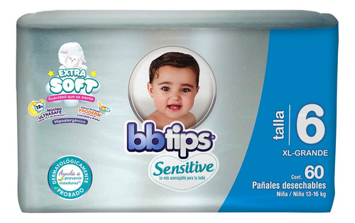 Pañal Bbtips Talla 6 60 Pza