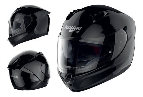 Casco Para Moto Nolan N60-6 03 Classic Negro Brillante Tamaño del casco M (57-58 cm)