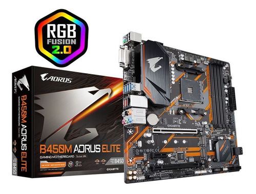 Placa Mãe B450m Aorus Elite Am4 Amd Ddr4 ATX Gigabyte 