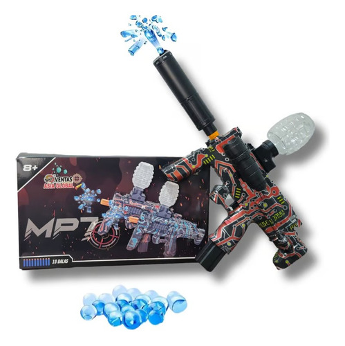 Pistola Mp7 Hidrogel Luz Rgb Linterna Super Potencia 2024