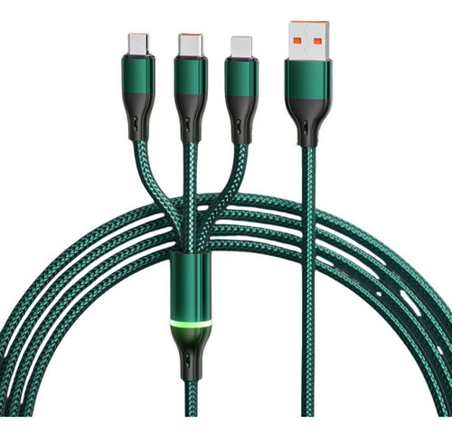 Zy Cable De Carga Rápida Con Cargador Usb Múltiple 3 En 1