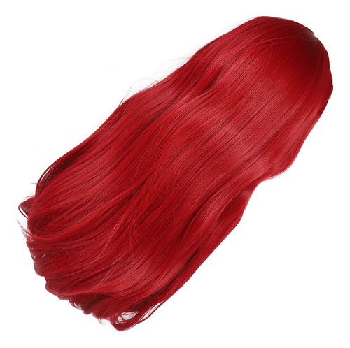 / Peluca Larga Roja Para Cosplay, Pelucas Rectas Bang