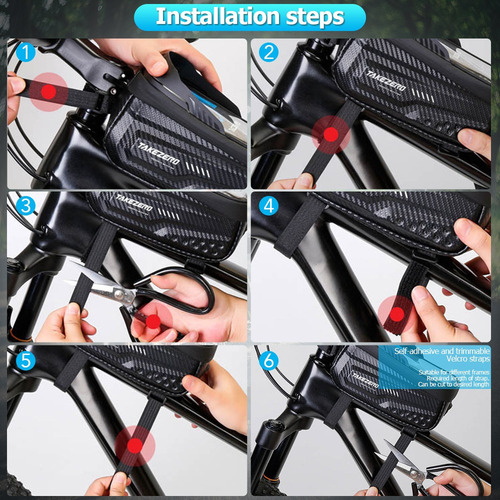 P Bolsa De Bicicleta Impermeable Con Marco De Tubo Frontal