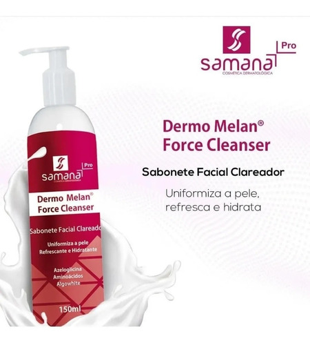 Sabonete Facial Clareador Dermo Melan Force Cleanser Tipo de pele Todo tipo de pele