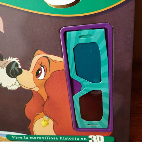 Disney La Dama El Vagabundo Cuento Infantil Lentes 3d Nuevo